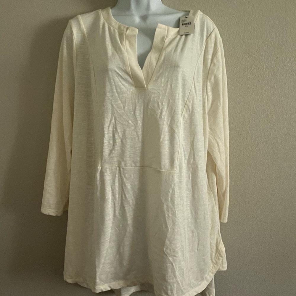 Lane Bryant , new with tags tunic, cream color